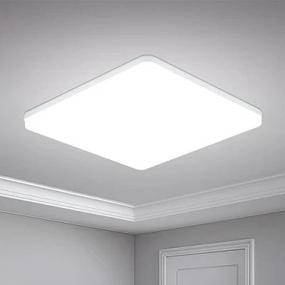 Afbeelding van Yafido Led plafondlamp, ultradun, 48 W, 4320 lm, Ufo, paneel 6500 K, koudwit, led, voor woonkamer, slaapkamer, kantoor, keuken, balkon en eetkamer, niet dimbaar, 30 x 4 cm