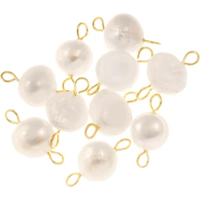 Afbeelding van Tussenstuk Zoetwaterparel (14 15 x 7.5 9 mm) White Goud (10 Stuks)