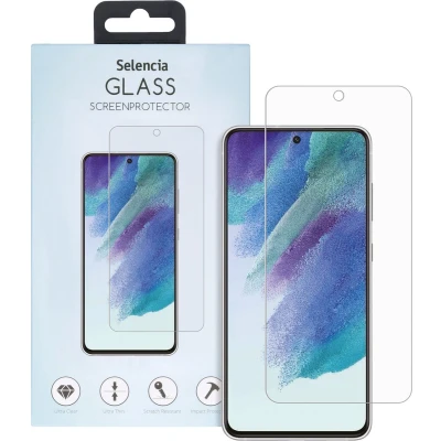 Afbeelding van Selencia Screenprotector Geschikt voor Samsung Galaxy S21 FE Tempered Glass Gehard Glas