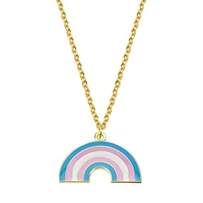 Afbeelding van Transgender pansexual regenboog ketting, aseksueel, biseksueel, lesbische zon, niet binair, polyseksueel, LGBT trots cadeau, goud, Goud