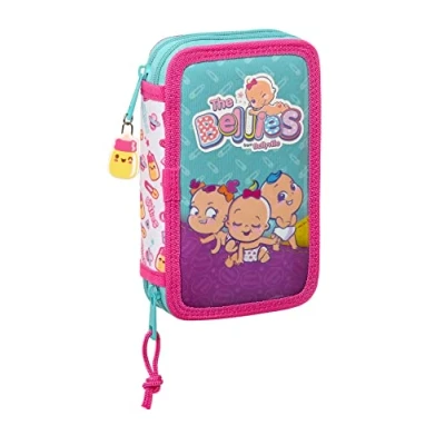 Afbeelding van Dubbele etui The Bellies 12.5 x 19.5 4 cm Paars Turkoois Wit (28 pcs)