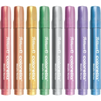 Afbeelding van Pelikan, Kleurpotloden, Colorella Metallic vezelstiften (Veelkleurig, 8 x)