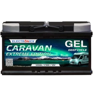 Afbeelding van Electronicx Extreme Edition geltechnologie op zonne energie, 12 V, 120 Ah, voor caravans, mobilhomes