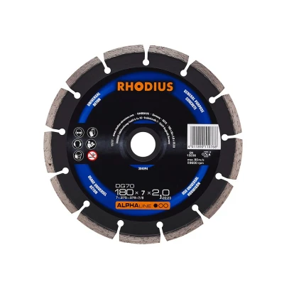 Afbeelding van Rhodius 304094 DG70 Diamanten doorslijpschijf Diameter 180 mm Boordiameter 22.23 Beton 1 stuk(s)