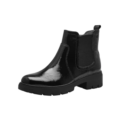 Afbeelding van Tamaris Chelsea Comfort 8 85420 43 Enkellaarzen voor dames, Zwarte opdruk