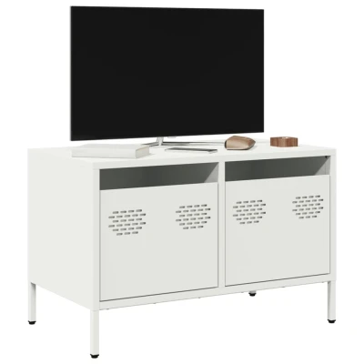 Afbeelding van vidaXL Tv meubel 68x39x43,5 cm koudgewalst staal wit