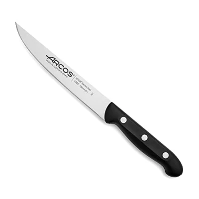 Afbeelding van ARCOS Schilmes van roestvrij staal. Professioneel keukenmes voor het schillen groenten en fruit. Ergonomische handgreep polyoxymethyleen lemmet 150 mm. Master Serie. Kleur zwart