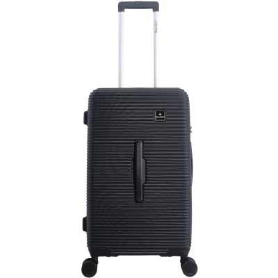 Afbeelding van Saxoline Twist Trunk Harde Koffer / Trolley Reiskoffer M Zwart