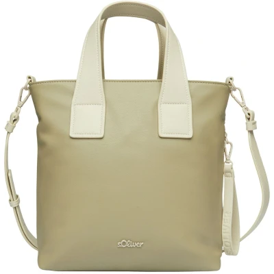 Afbeelding van s.Oliver LÄSSIGER Shopper MIT Abnehmbaren Riemen UND Kurztragehenkel Handtas, Dames, Maat: One Size, Olivgrün