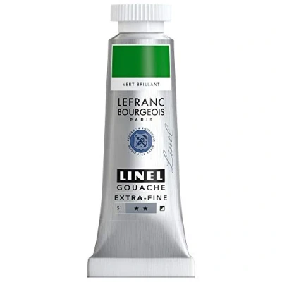 Afbeelding van Lefranc &amp; Bourgeois Linel Gouache Extra Fine Brilliant Green 204 14ml