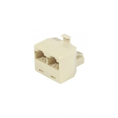Image de exertis Connect Répartiteur de réseau RJ 45 (M) pour (F) UTP CAT 5e ivoire