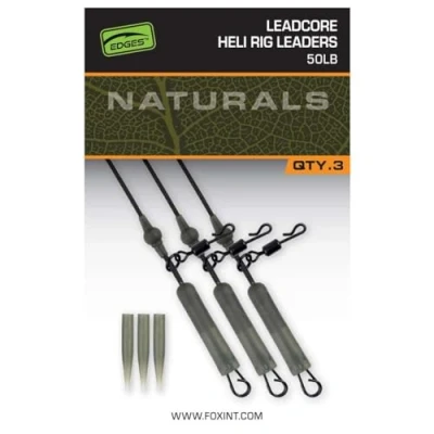 Afbeelding van Fox Naturals Leadcore Heli Rig Leaders 75cm (50lb) (3 stuks)