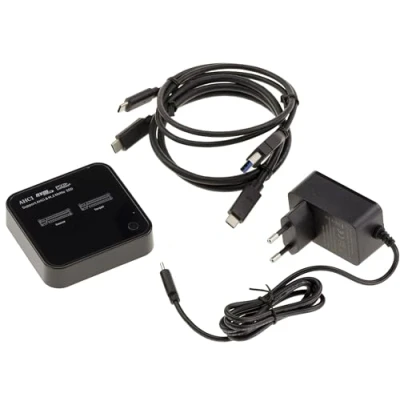Afbeelding van KALEA INFORMATIEDock voor het aansluiten van 2 M2 AHCI of M.2 NVMe SSD&#039;s op een pc, Mac smartphone, station met USB 3.2 verbinding 20 GB en kloonfunctie