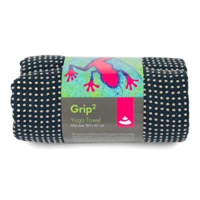 Afbeelding van Bodhi GRIP2 yogahanddoek, yogahanddoek met antislip noppen, microvezel trainingshanddoek, ideaal voor warme yoga, yogamat