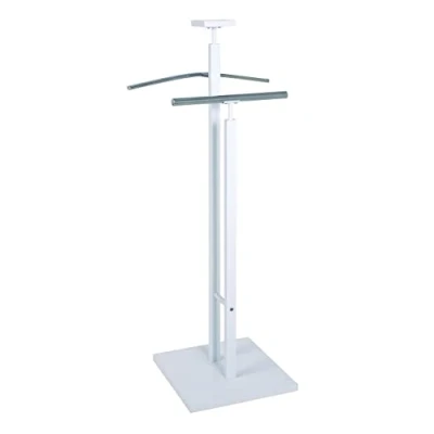 Afbeelding van Haku Moebel 38344 kledingrek, staal/MDF, wit/verchroomd, 33 x 109 cm