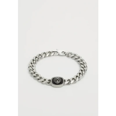 Afbeelding van Guess LION KING Armband silvercoloured/black, Heren, Maat: Small, Silver coloured/black