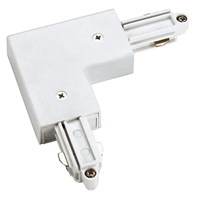 Image de Connecteur 90 pour rail 1 allumage 230v, blanc, terre extérieure