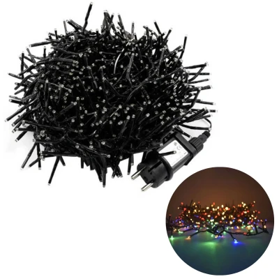 Afbeelding van Cheqo® Kerstboomverlichting Clusterverlichting Kerstlampjes LED Verlichting Kerstverlichting 2016 14.5 meter Binnen en Buiten Multicolor