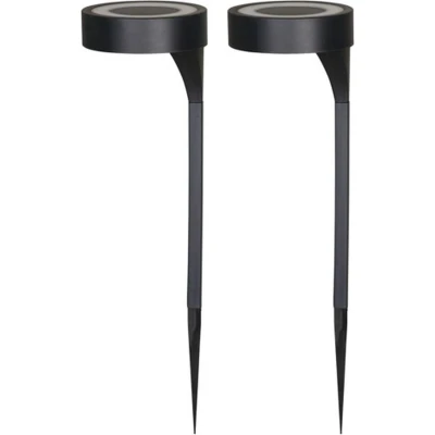 Afbeelding van Solar Tuinlampen Orange 2 stuks LED Zwart