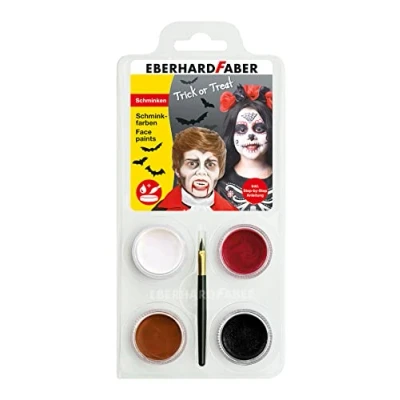 Afbeelding van Eberhard Faber schminkset dracula/skelet wit, rood, bruin, zwart EF 579027