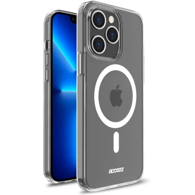 Afbeelding van Accezz Hoesje Geschikt voor iPhone 13 Pro Max Clear Backcover MagSafe Transparant