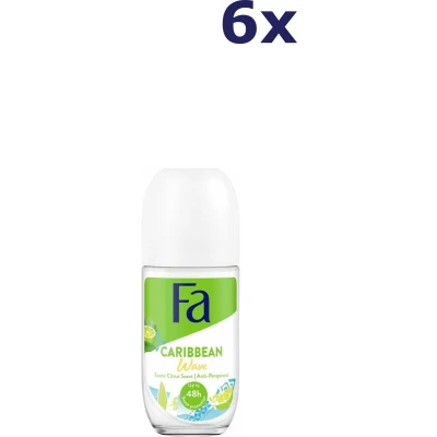 Afbeelding van 6x Fa Deodorant Roller Caribbean Lemon 50 ml