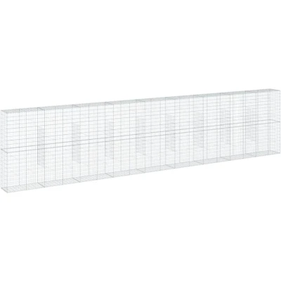 Afbeelding van vidaXL Schanskorf 900x50x200 cm gegalvaniseerd ijzer zilverkleurig