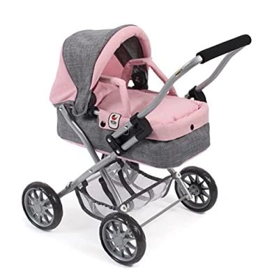 Afbeelding van Bayer Chic 2000 Kleine Poppenwagen Smarty Melange Grijs Roze