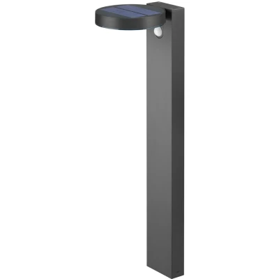 Afbeelding van REALITY POSADAS Paalverlichting Antraciet incl. 1x SMD 4,5W Bewegingssensor Zonne energie Solar Snoerloos Buitenverlichting IP44