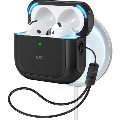 Afbeelding van ESR Halolock Orbit Hybrid Hoes Geschikt Voor AirPods 4 (AirPods 4e Generatie) (2024) Magsafe Zwart