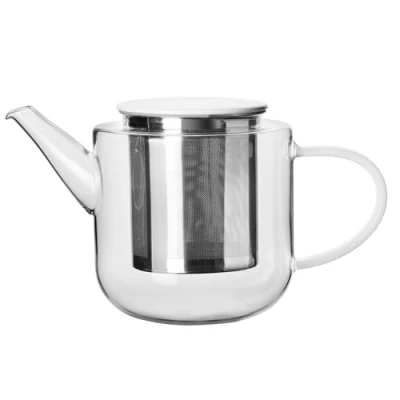 Afbeelding van Asa Coppa Glass theepot met filter 1.1L wit