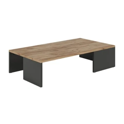 Afbeelding van Vicco HardiSalontafel 90 x 21.4 cm Antraciet/gouden eik
