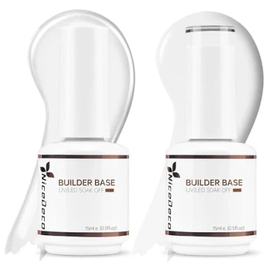 Image de Nicedeco 8 en 1 Builder Base Gel Semi Permanent Vernis à Ongles UV/LED, forts et résistants, Capsules Extensions, Nail Art kit 6
