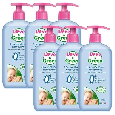 Afbeelding van Love &amp; Green Biologisch reinigingsmicellair water 0% 500 ml gemaakt in Frankrijk