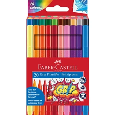 Afbeelding van Faber Castell 155320 viltstift GRIP Colour Marker, etui met 20 stuks