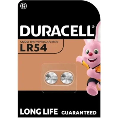 Afbeelding van 2 x Duracell LR54 batterijen (1 blister met batterijen) (LR1130/V10GA/189/191)