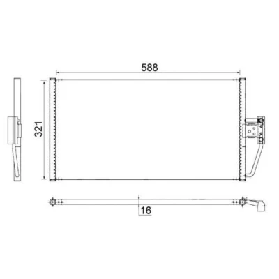 Afbeelding van Condensor, airconditioning MAHLE AC 266 000S