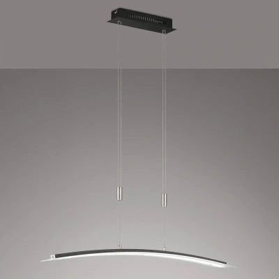 Afbeelding van LED hanglamp Metis dimbaar, CCT, zwart, 90cm