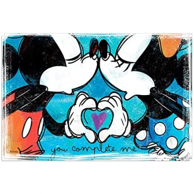 Afbeelding van Egan Set van 2 tafelkleden Mickey en Minnie LWM63/07B, één maat
