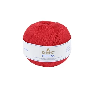 Afbeelding van DMC Petra garen maat 3 brei en haakgaren 100% katoen Ideaal voor kleding, babykleding decoratie 100 g 280 m