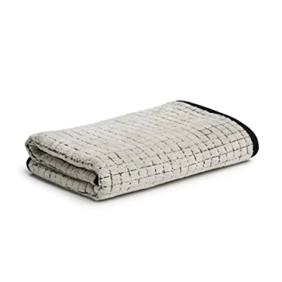 Afbeelding van MÖVE Eden Handdoekhouder, velours, 50 x 100 cm, Made in Germany, 80% katoen, 20% linnen, natuur/zwart (beige)