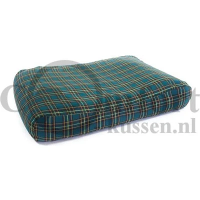 Afbeelding van Hondenkussen Schotse ruit groen 100x75x15 cm EPS korrels