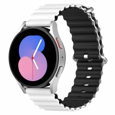 Afbeelding van Garmin Vivoactive 5 / 3 Ocean Style bandje Wit zwart