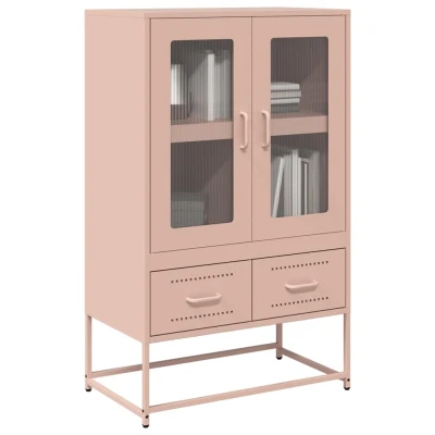 Afbeelding van vidaXL Hoge kast 68x39x111,5 cm staal roze