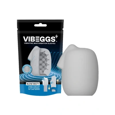 Afbeelding van VIBEGGS Blow Misty Vibrerende Masturbatie Sleeve èn Vinger Vibrator Wit