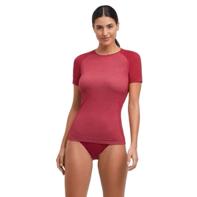 Afbeelding van Falke Kurzarm Tshirt print, Dames, Maat: Medium, Red