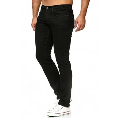 Afbeelding van Tazzio 16533 Slim Fit Jeans voor heren, zwart.