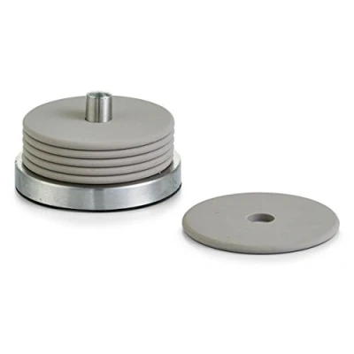 Afbeelding van Zeller Glazenonderzetters 6 stuks grijs siliconen 10 cm