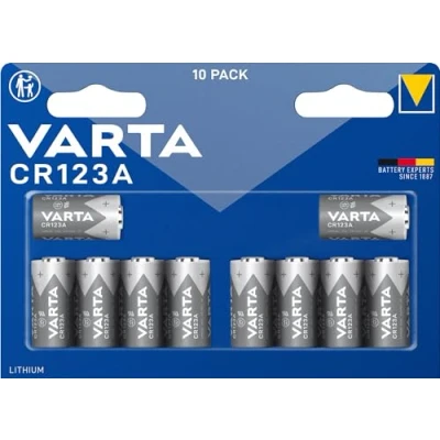 Image de Varta lithium Cylindr. CR123A Bli10 Pile photo CR 123A 1430 mAh 3 V 10 pc(s)