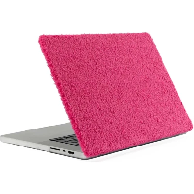 Afbeelding van iMoshion Laptop Cover Geschikt voor MacBook Pro 14 inch (2021) / (2023) M3 chip A2918 A2779 A2442 Teddy roze